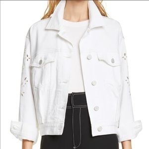 White joie denim jacket with amazing detailing